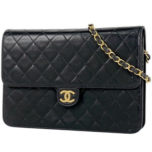 CHANEL Matelasse Single Flap Chain Shoulder Bag with Coco Mark and Push Lock ...
